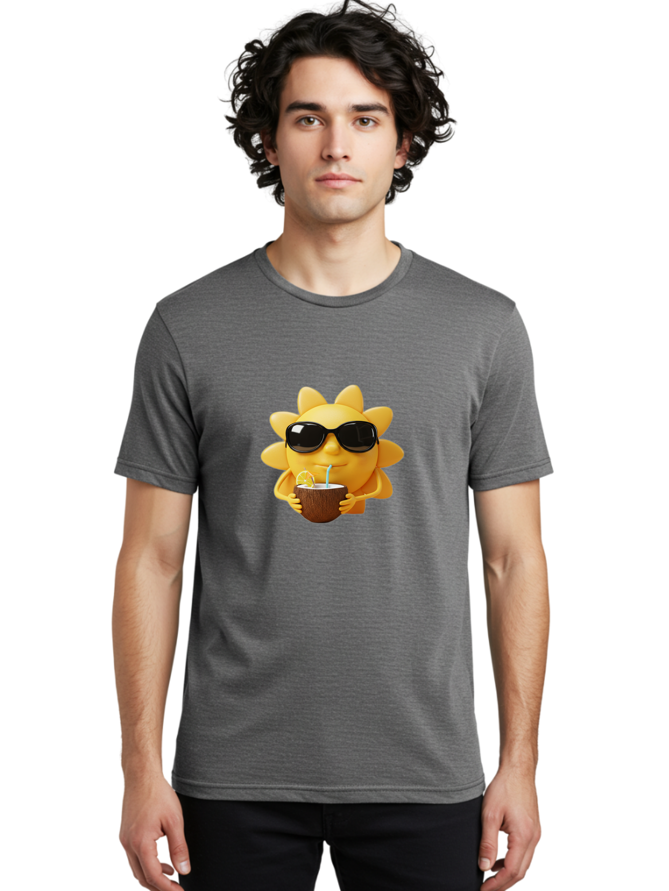 Sun-Wearing-Sunglasses Men'S Graphic Tee, 100% Cotton, Comfortable Casual Summer Wear, Machine Washable, Vintage Camera, Old Camera, Antique Camera, Black Camera, Classic Photography, Photography Equipment, Nostalgic Device, Film Camera, Bal443