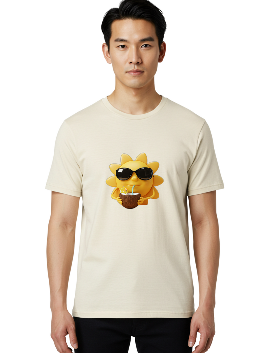 Sun-Wearing-Sunglasses Men'S Graphic Tee, 100% Cotton, Comfortable Casual Summer Wear, Machine Washable, Vintage Camera, Old Camera, Antique Camera, Black Camera, Classic Photography, Photography Equipment, Nostalgic Device, Film Camera, Bal443
