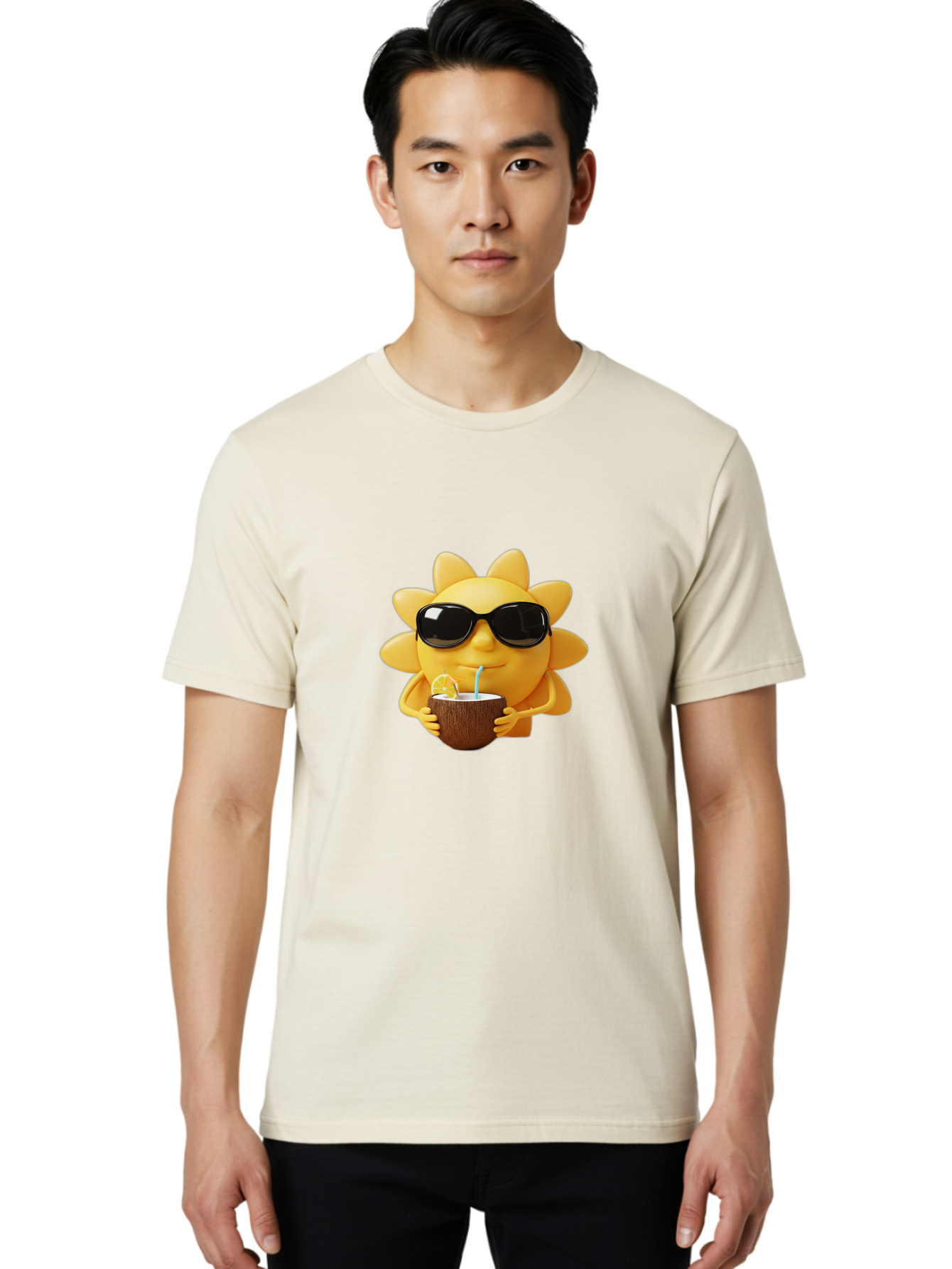 Sun-Wearing-Sunglasses Men'S Graphic Tee, 100% Cotton, Comfortable Casual Summer Wear, Machine Washable, Vintage Camera, Old Camera, Antique Camera, Black Camera, Classic Photography, Photography Equipment, Nostalgic Device, Film Camera, Bal443