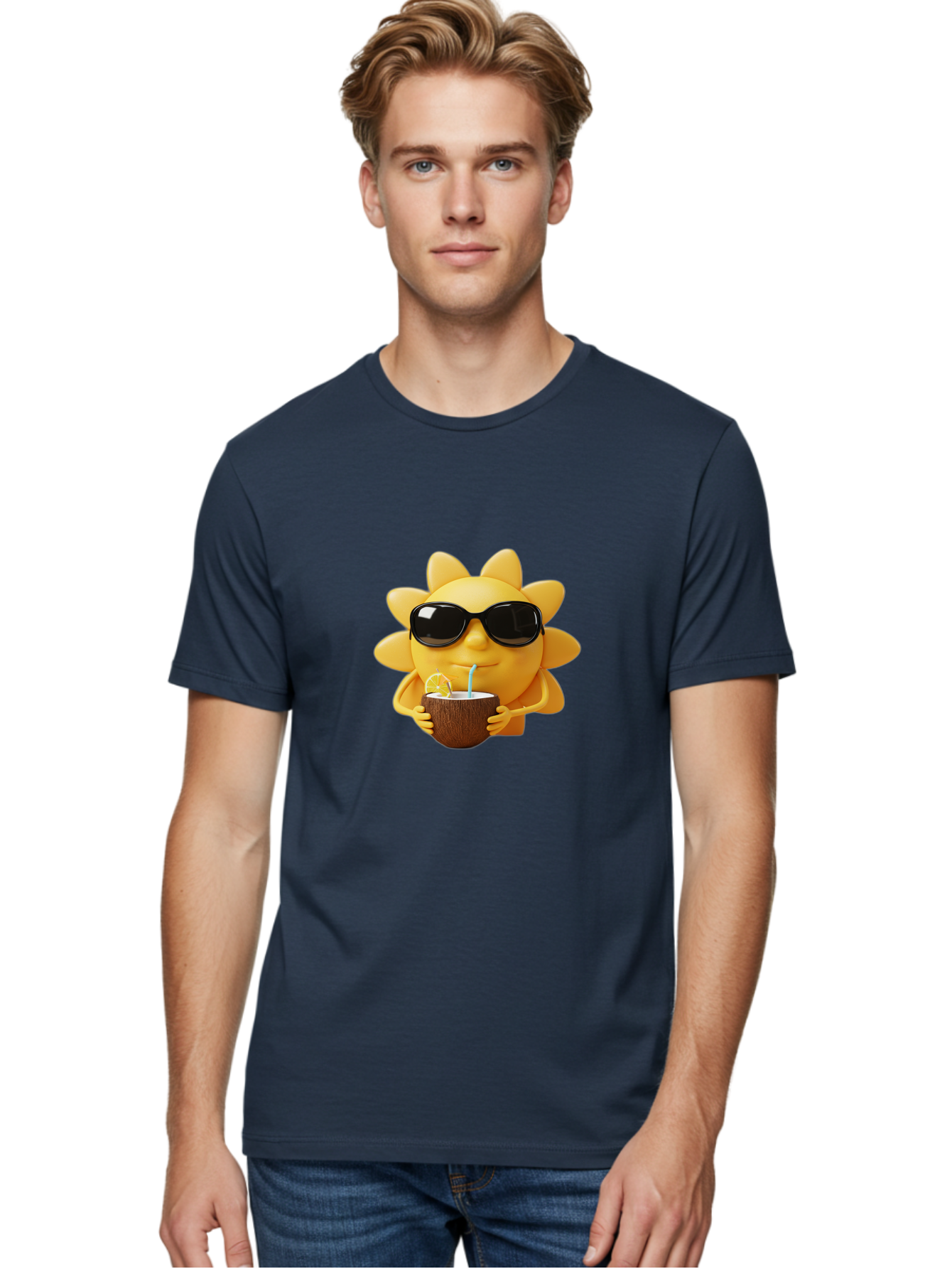 Sun-Wearing-Sunglasses Men'S Graphic Tee, 100% Cotton, Comfortable Casual Summer Wear, Machine Washable, Vintage Camera, Old Camera, Antique Camera, Black Camera, Classic Photography, Photography Equipment, Nostalgic Device, Film Camera, Bal443