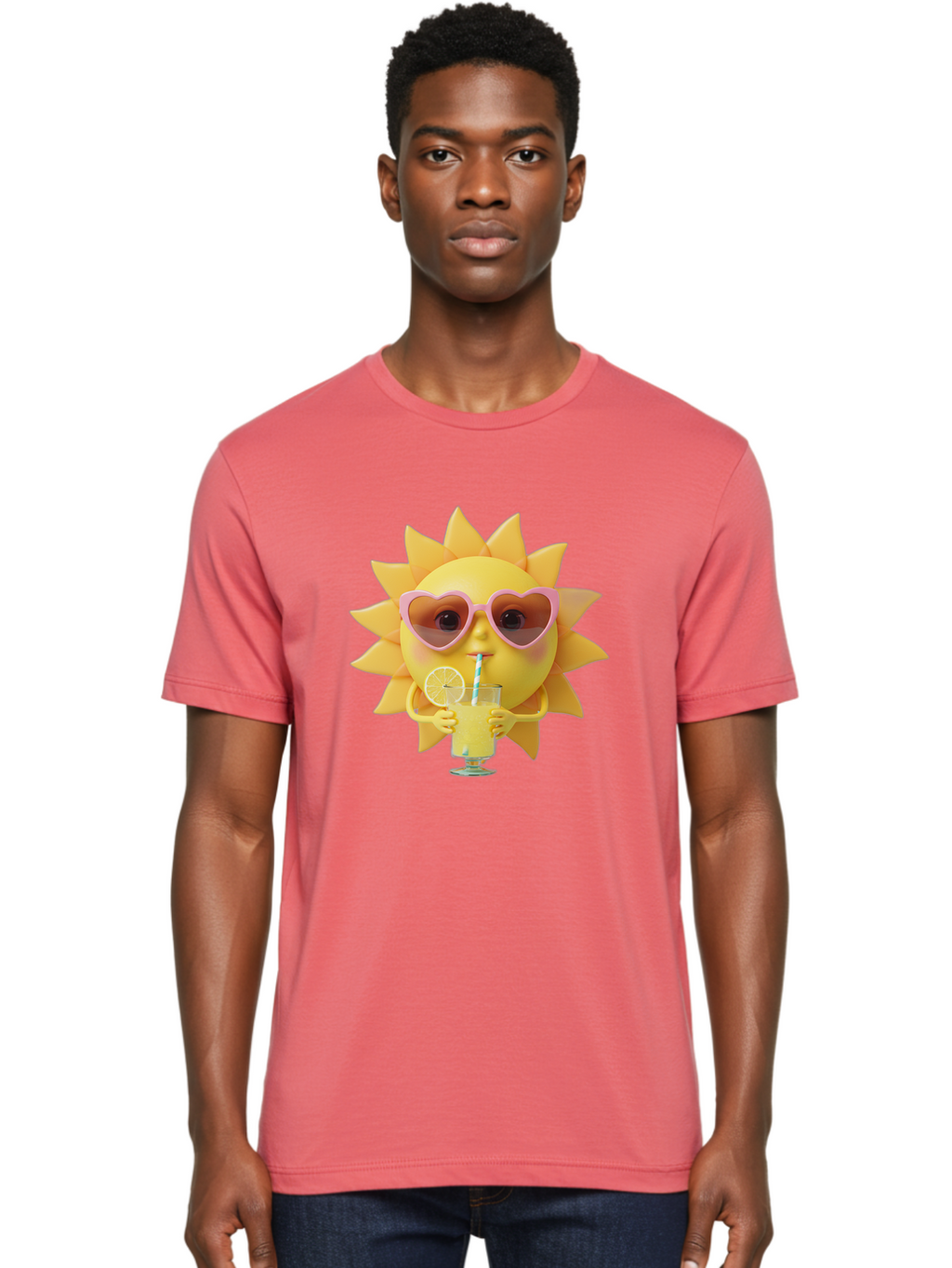 Sun-With-Sunglasses-Drinking-Lemonade Men'S Graphic Tee, 100% Cotton, Comfortable Casual Summer Wear, Machine Washable, Vintage Camera, Old Camera, Antique Camera, Black Camera, Classic Photography, Photography Equipment, Nostalgic Device, Bal444
