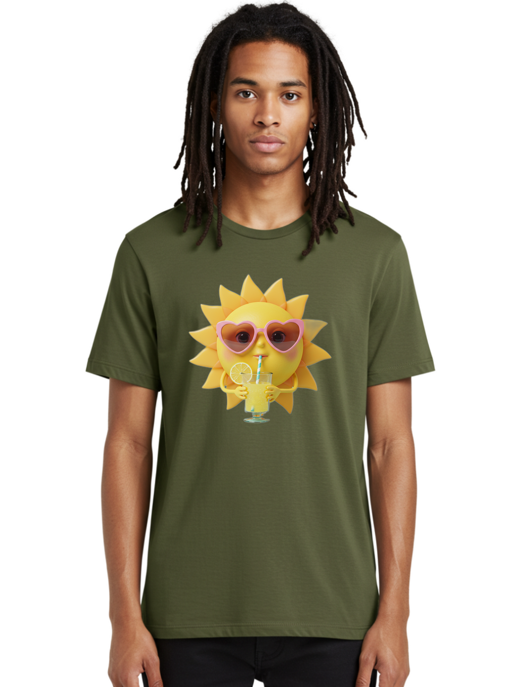 Sun-With-Sunglasses-Drinking-Lemonade Men'S Graphic Tee, 100% Cotton, Comfortable Casual Summer Wear, Machine Washable, Vintage Camera, Old Camera, Antique Camera, Black Camera, Classic Photography, Photography Equipment, Nostalgic Device, Bal444