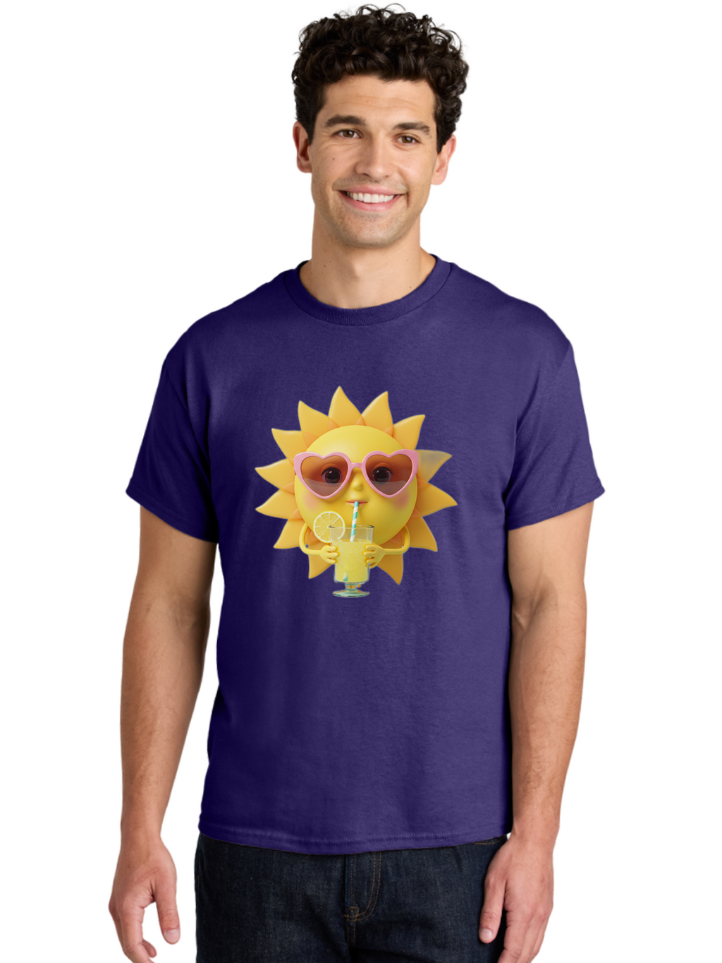 Sun-With-Sunglasses-Drinking-Lemonade Men'S Graphic Tee, 100% Cotton, Comfortable Casual Summer Wear, Machine Washable, Vintage Camera, Old Camera, Antique Camera, Black Camera, Classic Photography, Photography Equipment, Nostalgic Device, Bal444