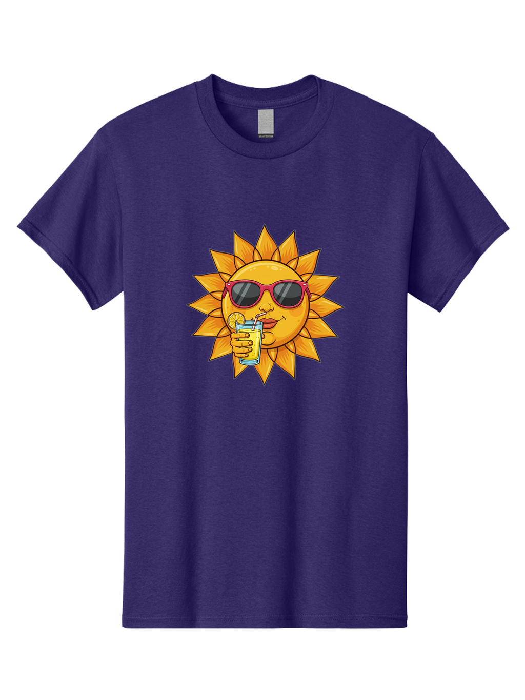 Sun-With-Sunglasses-Drinking Men'S Graphic Tee, 100% Cotton, Comfortable Casual Summer Wear, Machine Washable, Vintage Camera, Old Camera, Antique Camera, Black Camera, Classic Photography, Photography Equipment, Nostalgic Device, Film Camera, Bal445