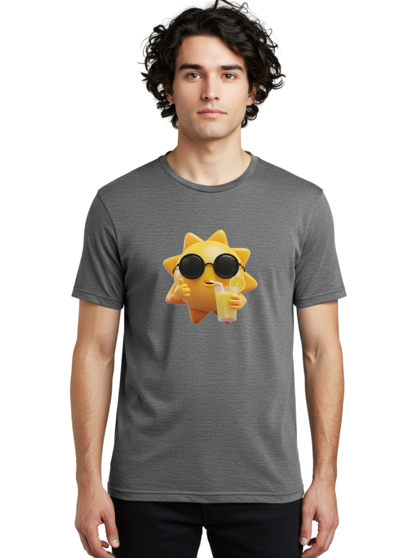 Sun-With-Sunglasses Men'S Graphic Tee, 100% Cotton, Comfortable Casual Summer Wear, Machine Washable, Vintage Camera, Old Camera, Antique Camera, Black Camera, Classic Photography, Photography Equipment, Nostalgic Device, Film Camera, Bal446