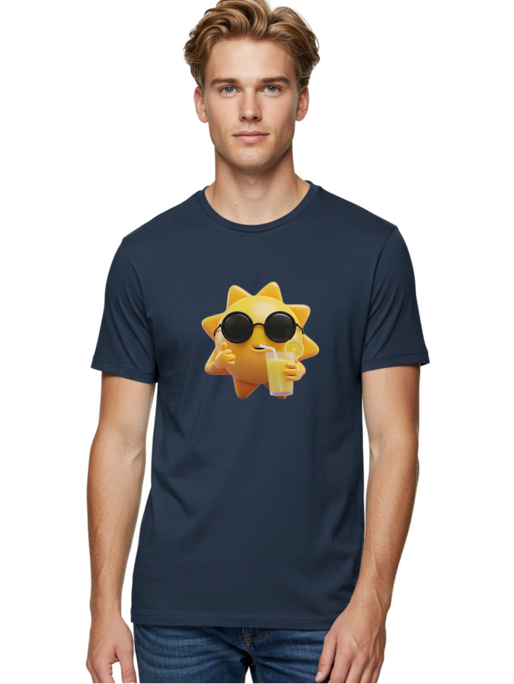 Sun-With-Sunglasses Men'S Graphic Tee, 100% Cotton, Comfortable Casual Summer Wear, Machine Washable, Vintage Camera, Old Camera, Antique Camera, Black Camera, Classic Photography, Photography Equipment, Nostalgic Device, Film Camera, Bal446