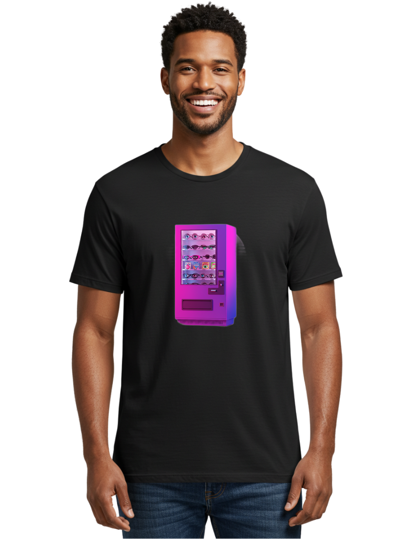 Sunglasses-Vending-Machine Men'S Graphic Tee, 100% Cotton, Comfortable Casual Summer Wear, Machine Washable, Vintage Camera, Old Camera, Antique Camera, Black Camera, Classic Photography, Photography Equipment, Nostalgic Device, Film Camera, Bal447