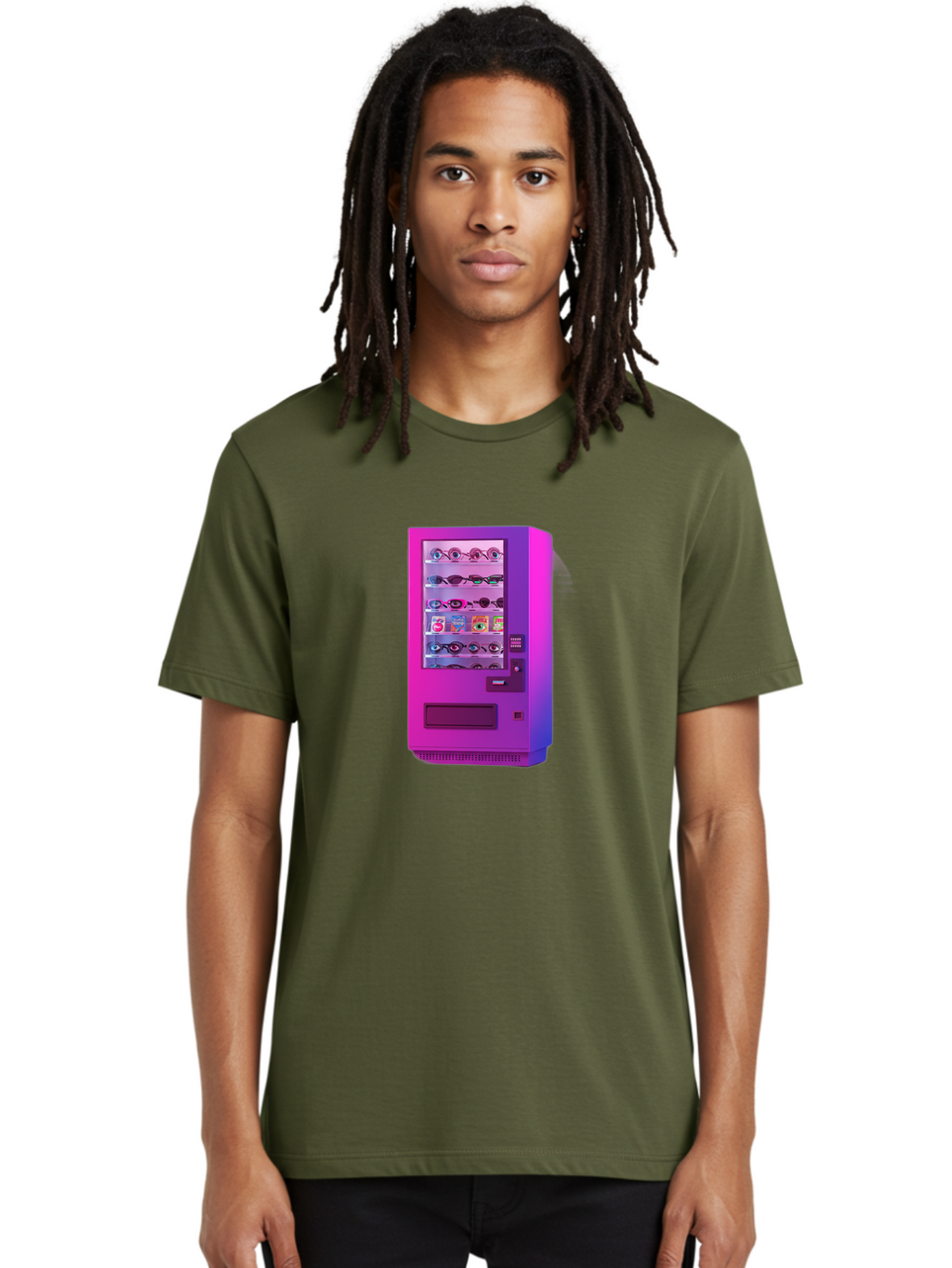 Sunglasses-Vending-Machine Men'S Graphic Tee, 100% Cotton, Comfortable Casual Summer Wear, Machine Washable, Vintage Camera, Old Camera, Antique Camera, Black Camera, Classic Photography, Photography Equipment, Nostalgic Device, Film Camera, Bal447