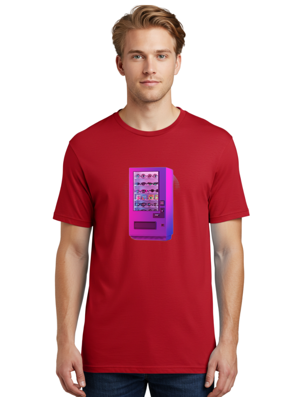Sunglasses-Vending-Machine Men'S Graphic Tee, 100% Cotton, Comfortable Casual Summer Wear, Machine Washable, Vintage Camera, Old Camera, Antique Camera, Black Camera, Classic Photography, Photography Equipment, Nostalgic Device, Film Camera, Bal447