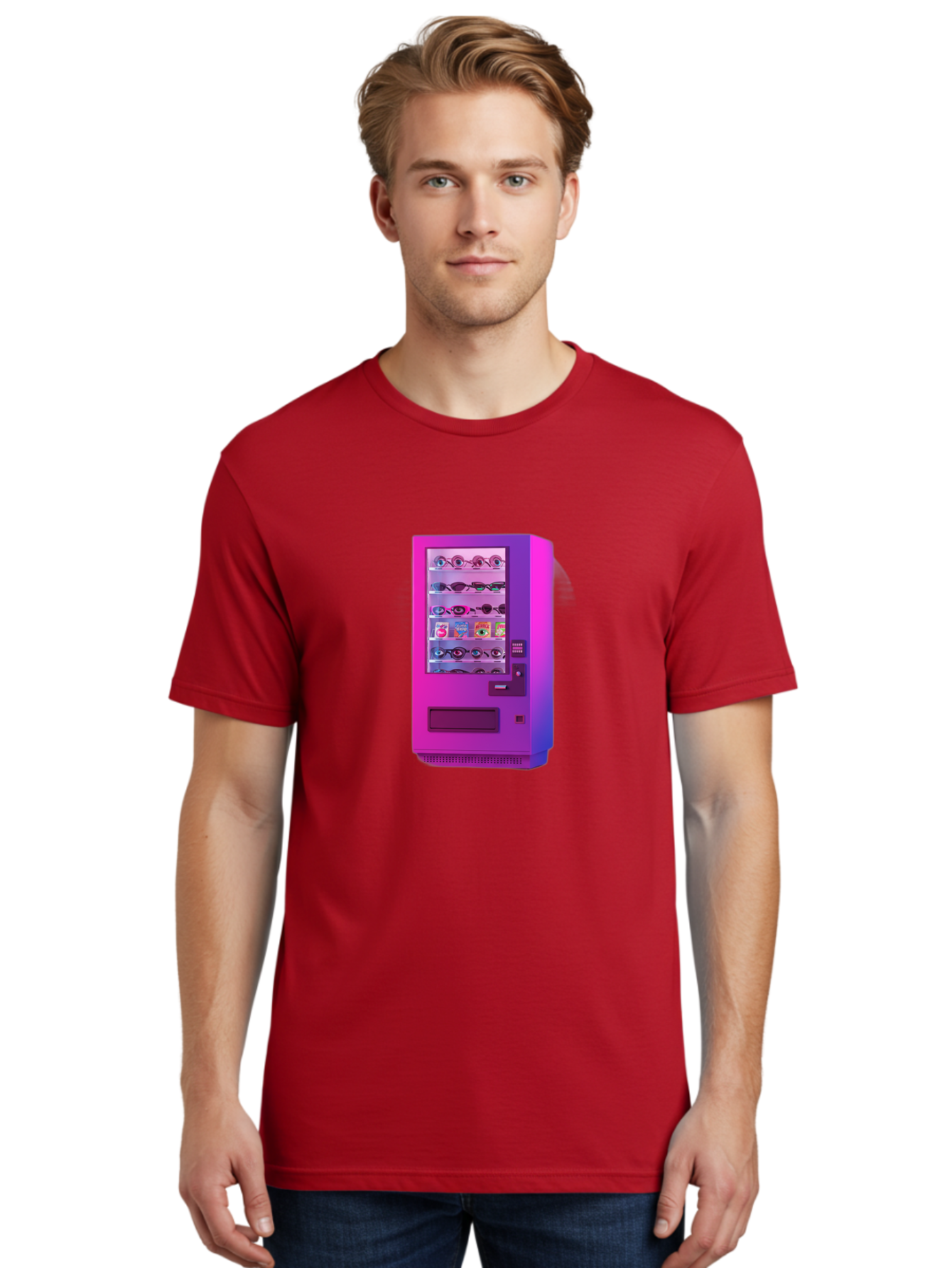 Sunglasses-Vending-Machine Men'S Graphic Tee, 100% Cotton, Comfortable Casual Summer Wear, Machine Washable, Vintage Camera, Old Camera, Antique Camera, Black Camera, Classic Photography, Photography Equipment, Nostalgic Device, Film Camera, Bal447