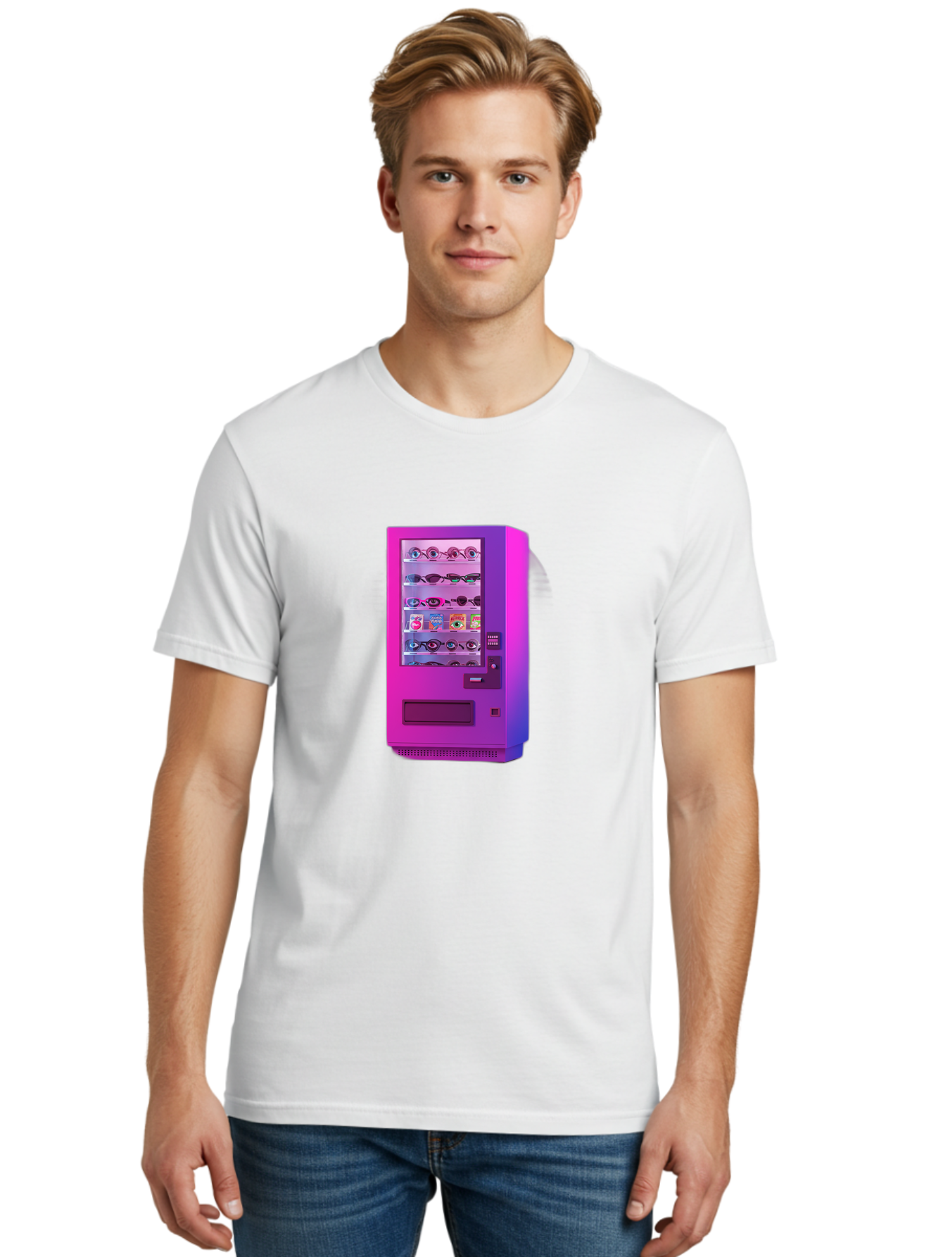 Sunglasses-Vending-Machine Men'S Graphic Tee, 100% Cotton, Comfortable Casual Summer Wear, Machine Washable, Vintage Camera, Old Camera, Antique Camera, Black Camera, Classic Photography, Photography Equipment, Nostalgic Device, Film Camera, Bal447