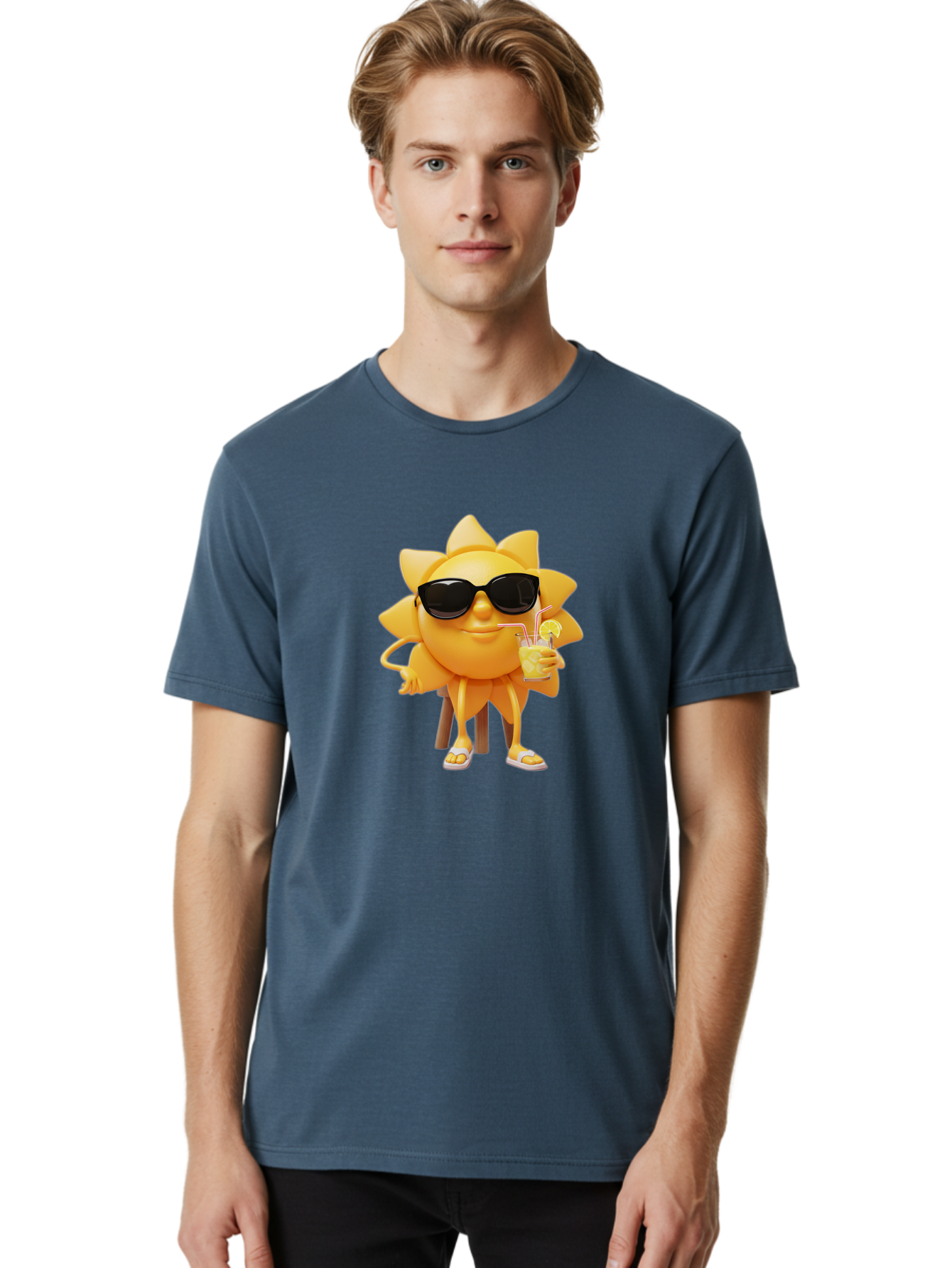 Sunny-Character-1 Men'S Graphic Tee, 100% Cotton, Comfortable Casual Summer Wear, Machine Washable, Vintage Camera, Old Camera, Antique Camera, Black Camera, Classic Photography, Photography Equipment, Nostalgic Device, Film Camera, Camera Art Bal448