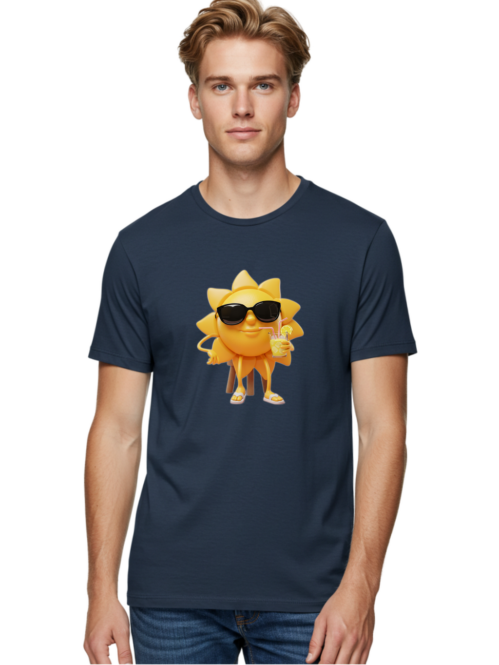 Sunny-Character-1 Men'S Graphic Tee, 100% Cotton, Comfortable Casual Summer Wear, Machine Washable, Vintage Camera, Old Camera, Antique Camera, Black Camera, Classic Photography, Photography Equipment, Nostalgic Device, Film Camera, Camera Art Bal448