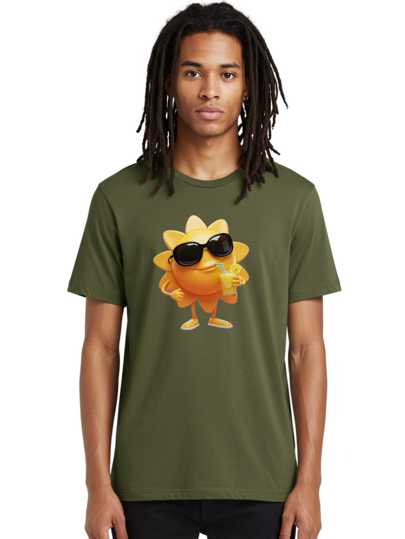 Sunny-Character-2 Men'S Graphic Tee, 100% Cotton, Comfortable Casual Summer Wear, Machine Washable, Vintage Camera, Old Camera, Antique Camera, Black Camera, Classic Photography, Photography Equipment, Nostalgic Device, Film Camera, Camera Art Bal449