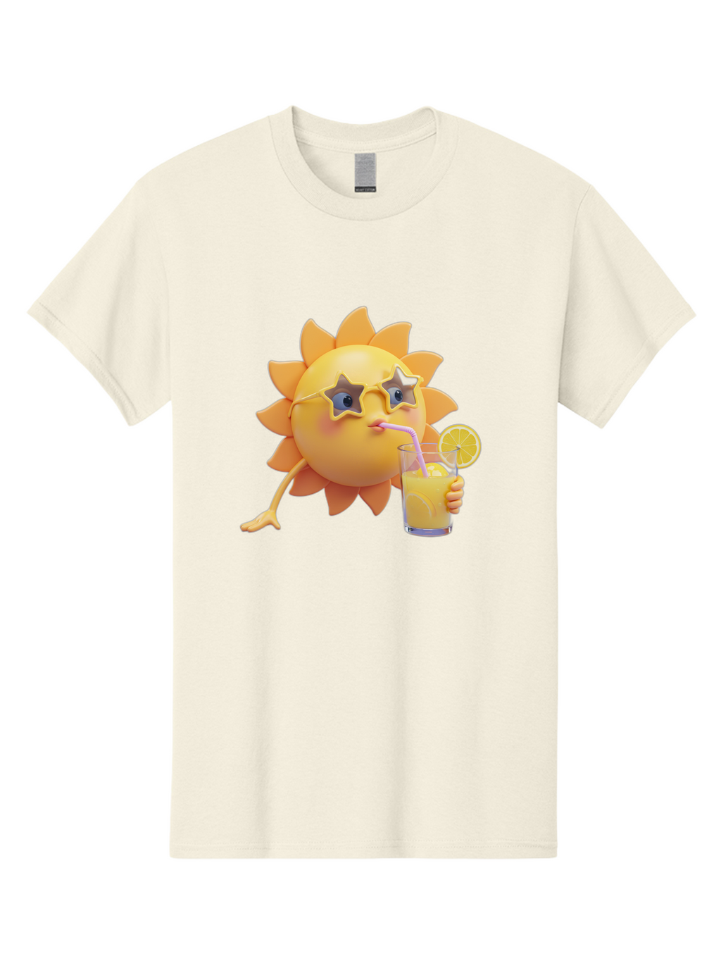 Sunny-Character-Drinking-Juice Men'S Graphic Tee, 100% Cotton, Comfortable Casual Summer Wear, Machine Washable, Vintage Camera, Old Camera, Antique Camera, Black Camera, Classic Photography, Photography Equipment, Nostalgic Device, Bal450
