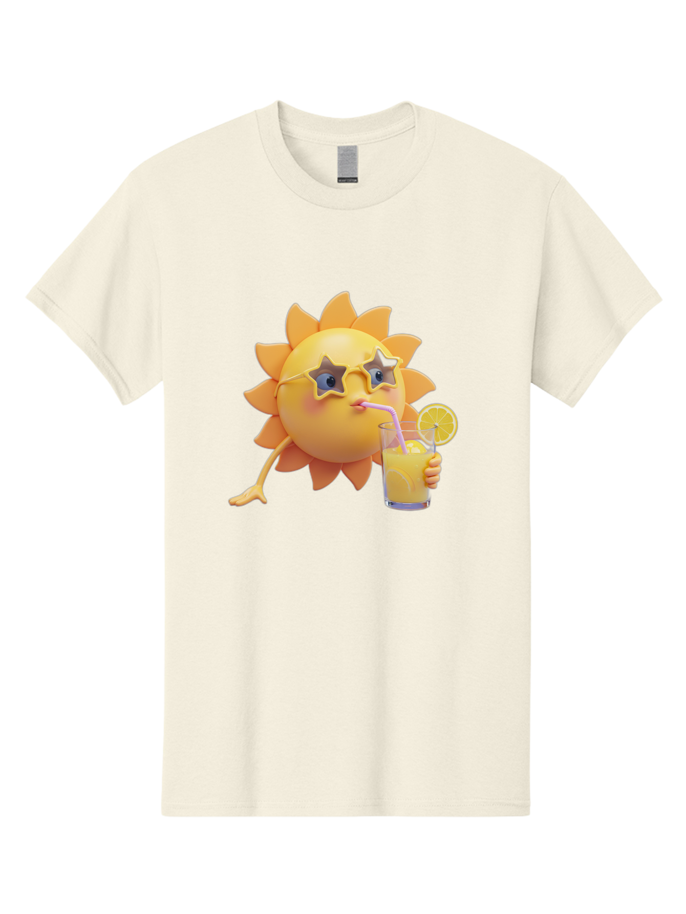 Sunny-Character-Drinking-Juice Men'S Graphic Tee, 100% Cotton, Comfortable Casual Summer Wear, Machine Washable, Vintage Camera, Old Camera, Antique Camera, Black Camera, Classic Photography, Photography Equipment, Nostalgic Device, Bal450