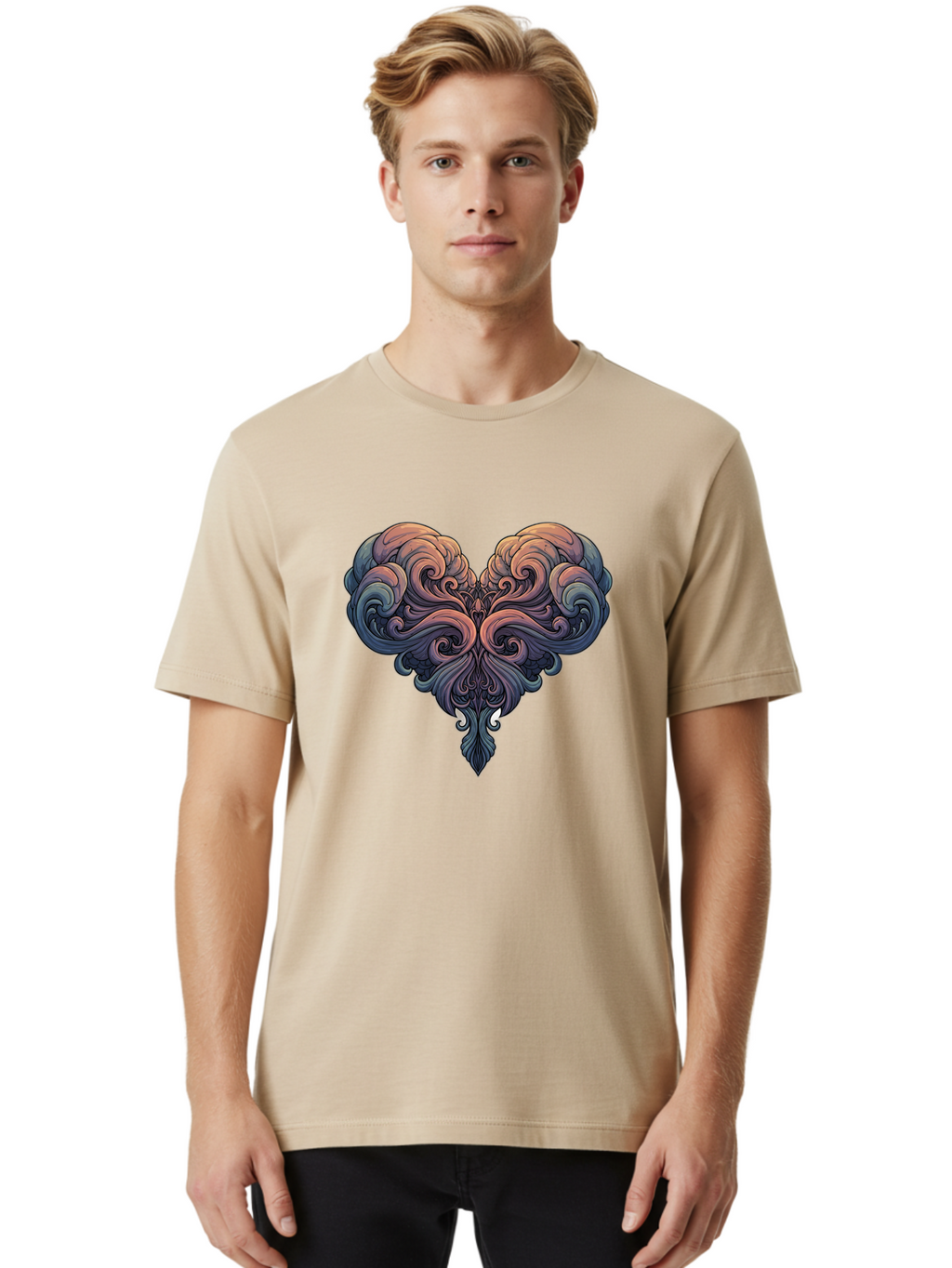 Swirly-Heart-Shaped-Cloud Men'S Graphic Tee, 100% Cotton, Comfortable Casual Summer Wear, Machine Washable, Vintage Camera, Old Camera, Antique Camera, Black Camera, Classic Photography, Photography Equipment, Nostalgic Device, Film Camera, Bal455