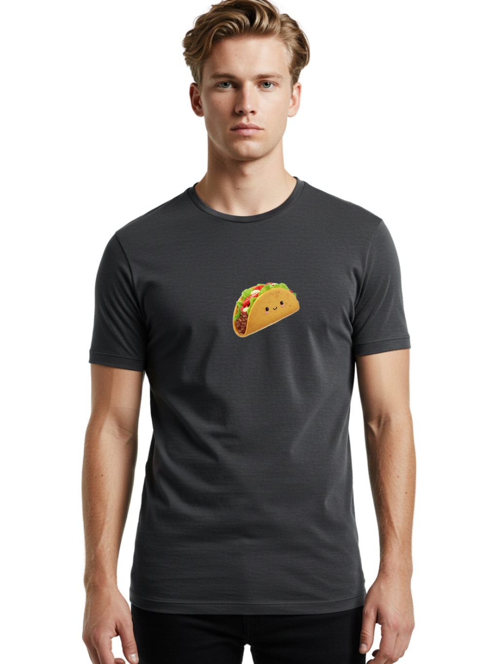 Taco-Character Men'S Graphic Tee, 100% Cotton, Comfortable Casual Summer Wear, Machine Washable, Vintage Camera, Old Camera, Antique Camera, Black Camera, Classic Photography, Photography Equipment, Nostalgic Device, Film Camera, Camera Art Bal460