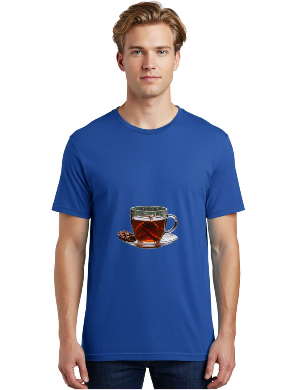 Tea-In-Glass-Cup Men'S Graphic Tee, 100% Cotton, Comfortable Casual Summer Wear, Machine Washable, Vintage Camera, Old Camera, Antique Camera, Black Camera, Classic Photography, Photography Equipment, Nostalgic Device, Film Camera, Camera Art Bal464