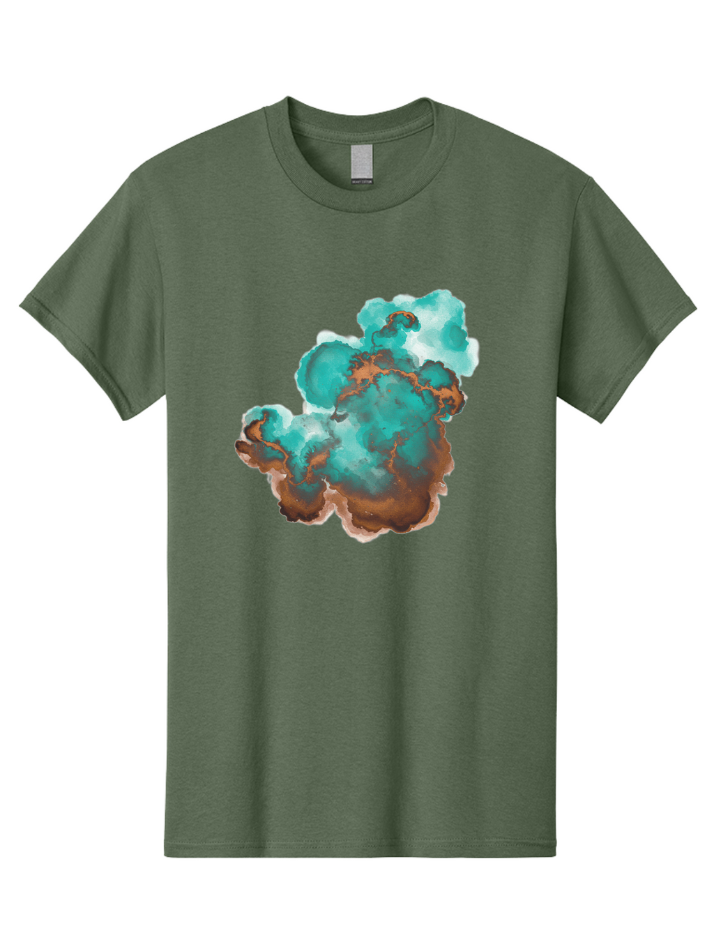 Teal-And-Brown-Abstract Men'S Graphic Tee, 100% Cotton, Comfortable Casual Summer Wear, Machine Washable, Vintage Camera, Old Camera, Antique Camera, Black Camera, Classic Photography, Photography Equipment, Nostalgic Device, Film Camera, Bal465