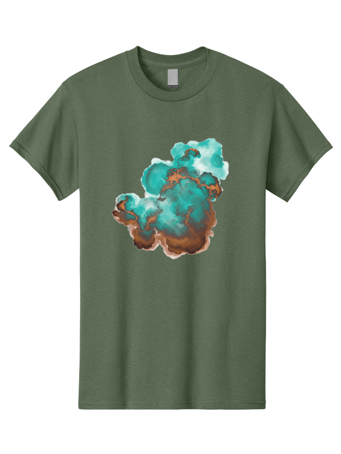 Teal-And-Brown-Abstract Men'S Graphic Tee, 100% Cotton, Comfortable Casual Summer Wear, Machine Washable, Vintage Camera, Old Camera, Antique Camera, Black Camera, Classic Photography, Photography Equipment, Nostalgic Device, Film Camera, Bal465