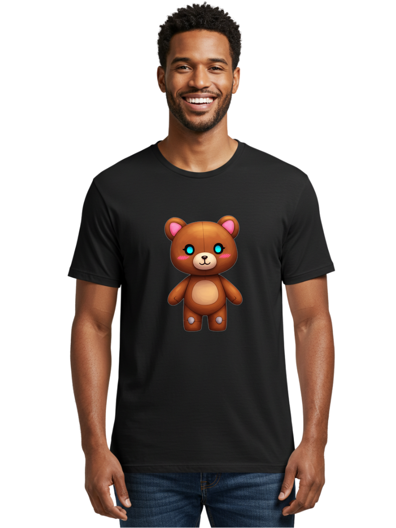 Teddy-Bear-1 Men'S Graphic Tee, 100% Cotton, Comfortable Casual Summer Wear, Machine Washable, Vintage Camera, Old Camera, Antique Camera, Black Camera, Classic Photography, Photography Equipment, Nostalgic Device, Film Camera, Camera Art Bal467