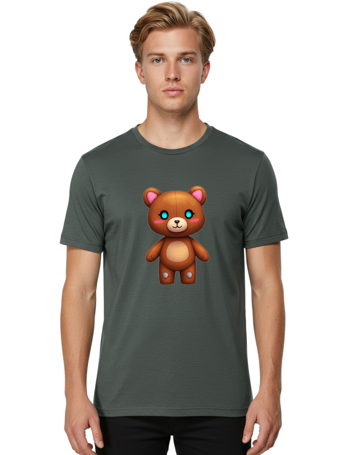 Teddy-Bear-1 Men'S Graphic Tee, 100% Cotton, Comfortable Casual Summer Wear, Machine Washable, Vintage Camera, Old Camera, Antique Camera, Black Camera, Classic Photography, Photography Equipment, Nostalgic Device, Film Camera, Camera Art Bal467