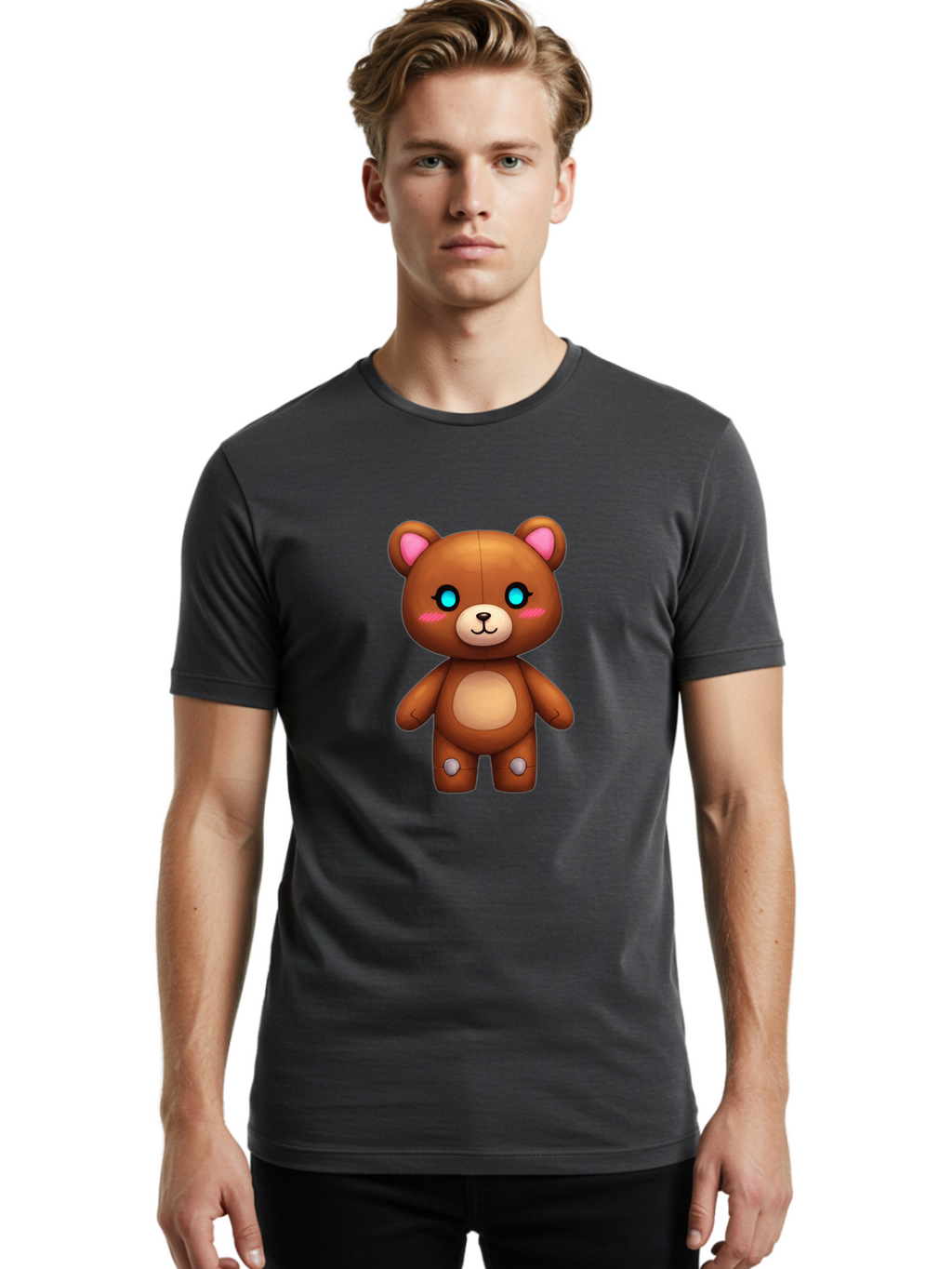 Teddy-Bear-1 Men'S Graphic Tee, 100% Cotton, Comfortable Casual Summer Wear, Machine Washable, Vintage Camera, Old Camera, Antique Camera, Black Camera, Classic Photography, Photography Equipment, Nostalgic Device, Film Camera, Camera Art Bal467