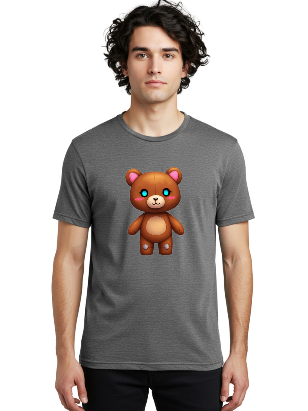 Teddy-Bear-1 Men'S Graphic Tee, 100% Cotton, Comfortable Casual Summer Wear, Machine Washable, Vintage Camera, Old Camera, Antique Camera, Black Camera, Classic Photography, Photography Equipment, Nostalgic Device, Film Camera, Camera Art Bal467