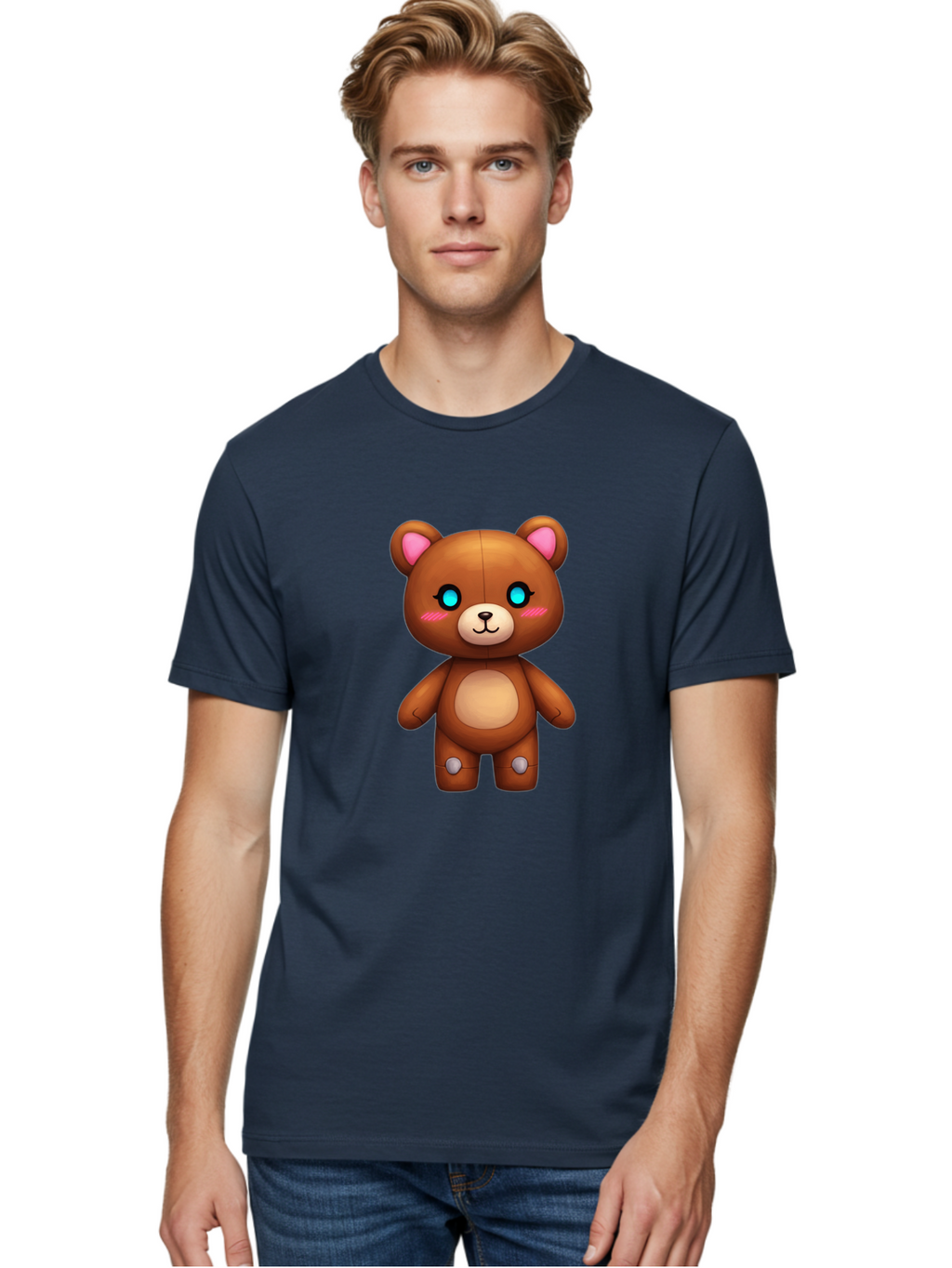 Teddy-Bear-1 Men'S Graphic Tee, 100% Cotton, Comfortable Casual Summer Wear, Machine Washable, Vintage Camera, Old Camera, Antique Camera, Black Camera, Classic Photography, Photography Equipment, Nostalgic Device, Film Camera, Camera Art Bal467