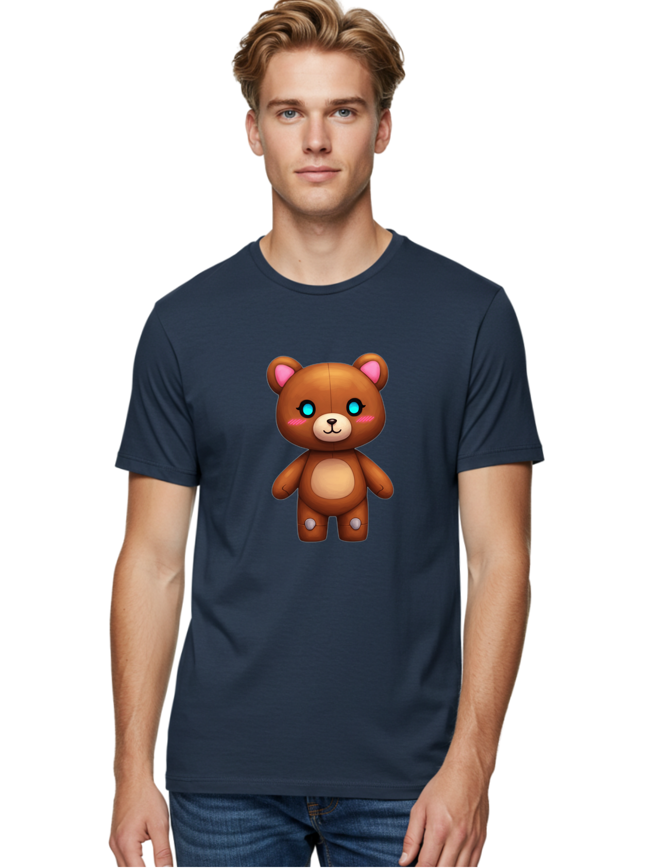 Teddy-Bear-1 Men'S Graphic Tee, 100% Cotton, Comfortable Casual Summer Wear, Machine Washable, Vintage Camera, Old Camera, Antique Camera, Black Camera, Classic Photography, Photography Equipment, Nostalgic Device, Film Camera, Camera Art Bal467