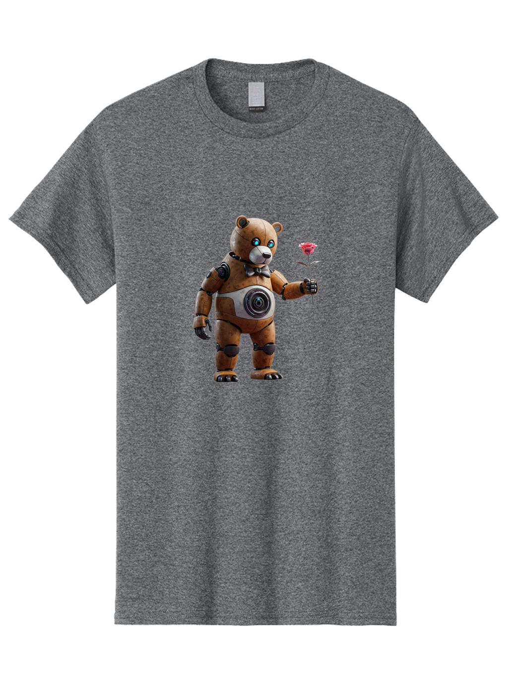 Teddy-Bear-Robot-1 Men'S Graphic Tee, 100% Cotton, Comfortable Casual Summer Wear, Machine Washable, Vintage Camera, Old Camera, Antique Camera, Black Camera, Classic Photography, Photography Equipment, Nostalgic Device, Film Camera, Bal468