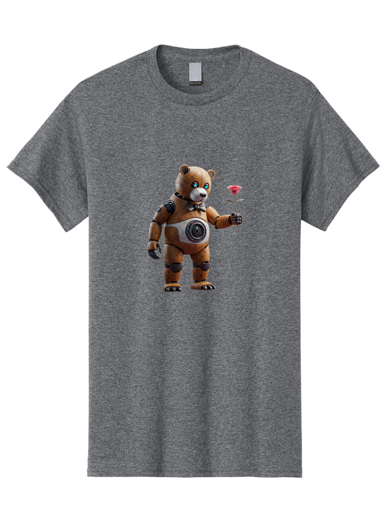 Teddy-Bear-Robot-1 Men'S Graphic Tee, 100% Cotton, Comfortable Casual Summer Wear, Machine Washable, Vintage Camera, Old Camera, Antique Camera, Black Camera, Classic Photography, Photography Equipment, Nostalgic Device, Film Camera, Bal468