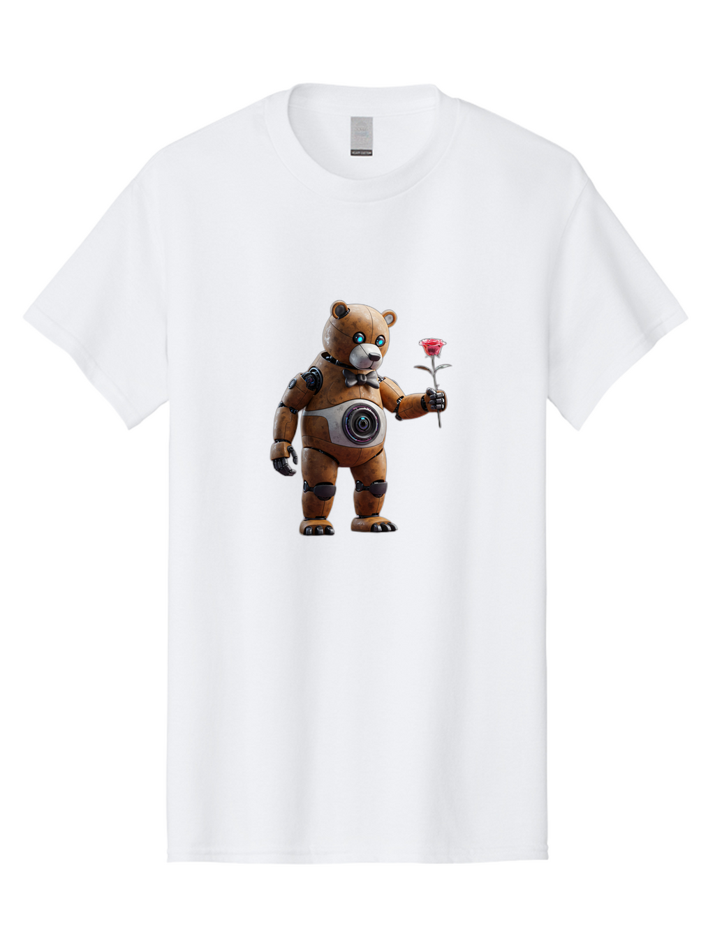 Teddy-Bear-Robot-1 Men'S Graphic Tee, 100% Cotton, Comfortable Casual Summer Wear, Machine Washable, Vintage Camera, Old Camera, Antique Camera, Black Camera, Classic Photography, Photography Equipment, Nostalgic Device, Film Camera, Bal468