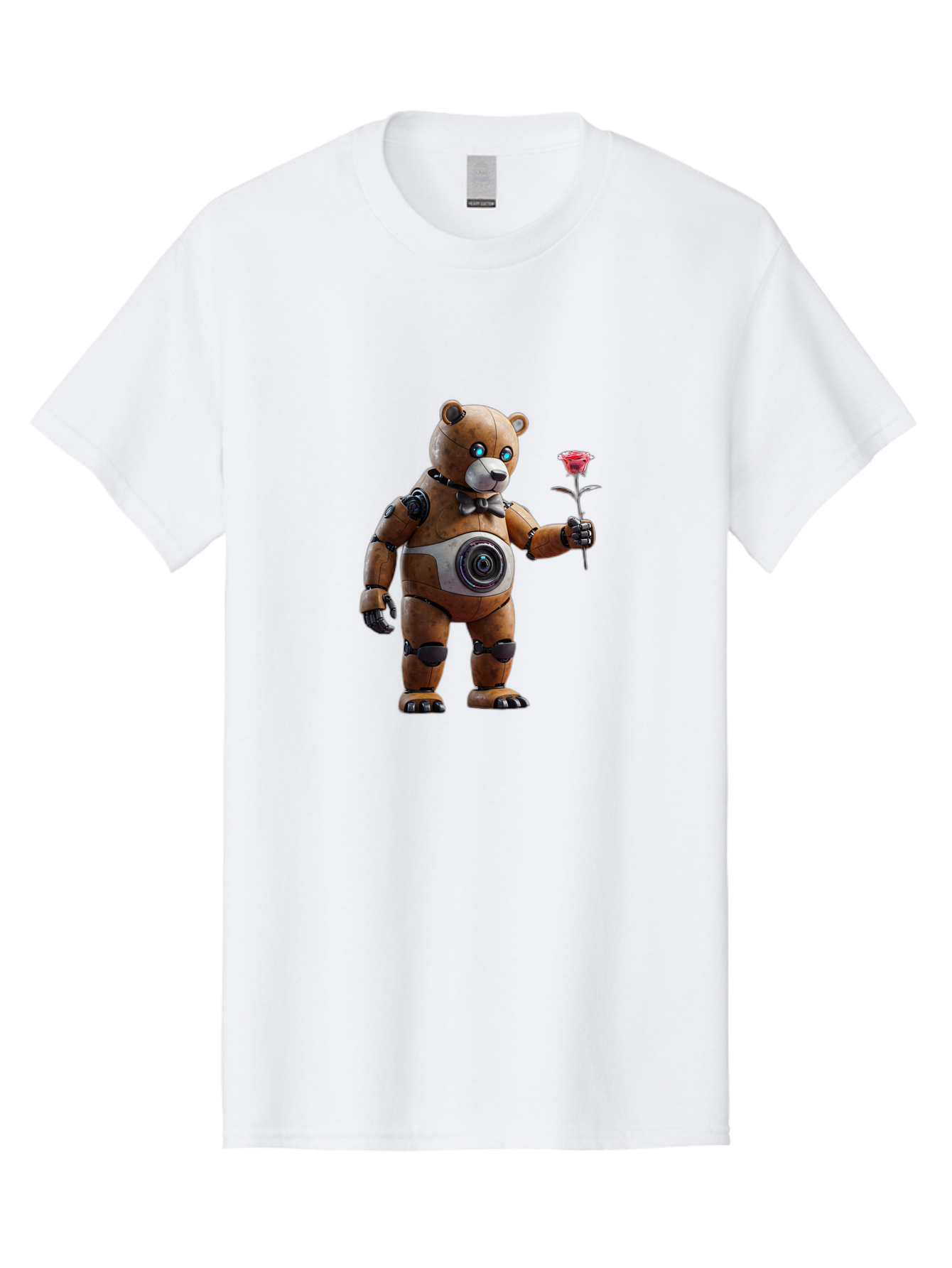 Teddy-Bear-Robot-1 Men'S Graphic Tee, 100% Cotton, Comfortable Casual Summer Wear, Machine Washable, Vintage Camera, Old Camera, Antique Camera, Black Camera, Classic Photography, Photography Equipment, Nostalgic Device, Film Camera, Bal468