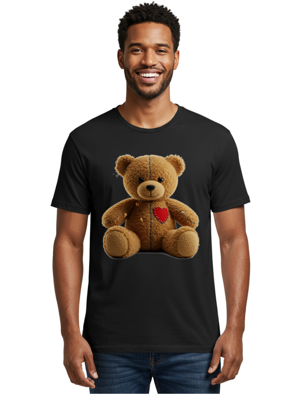 Teddy-Bear-Voodoo-Doll Men'S Graphic Tee, 100% Cotton, Comfortable Casual Summer Wear, Machine Washable, Vintage Camera, Old Camera, Antique Camera, Black Camera, Classic Photography, Photography Equipment, Nostalgic Device, Film Camera, Bal470
