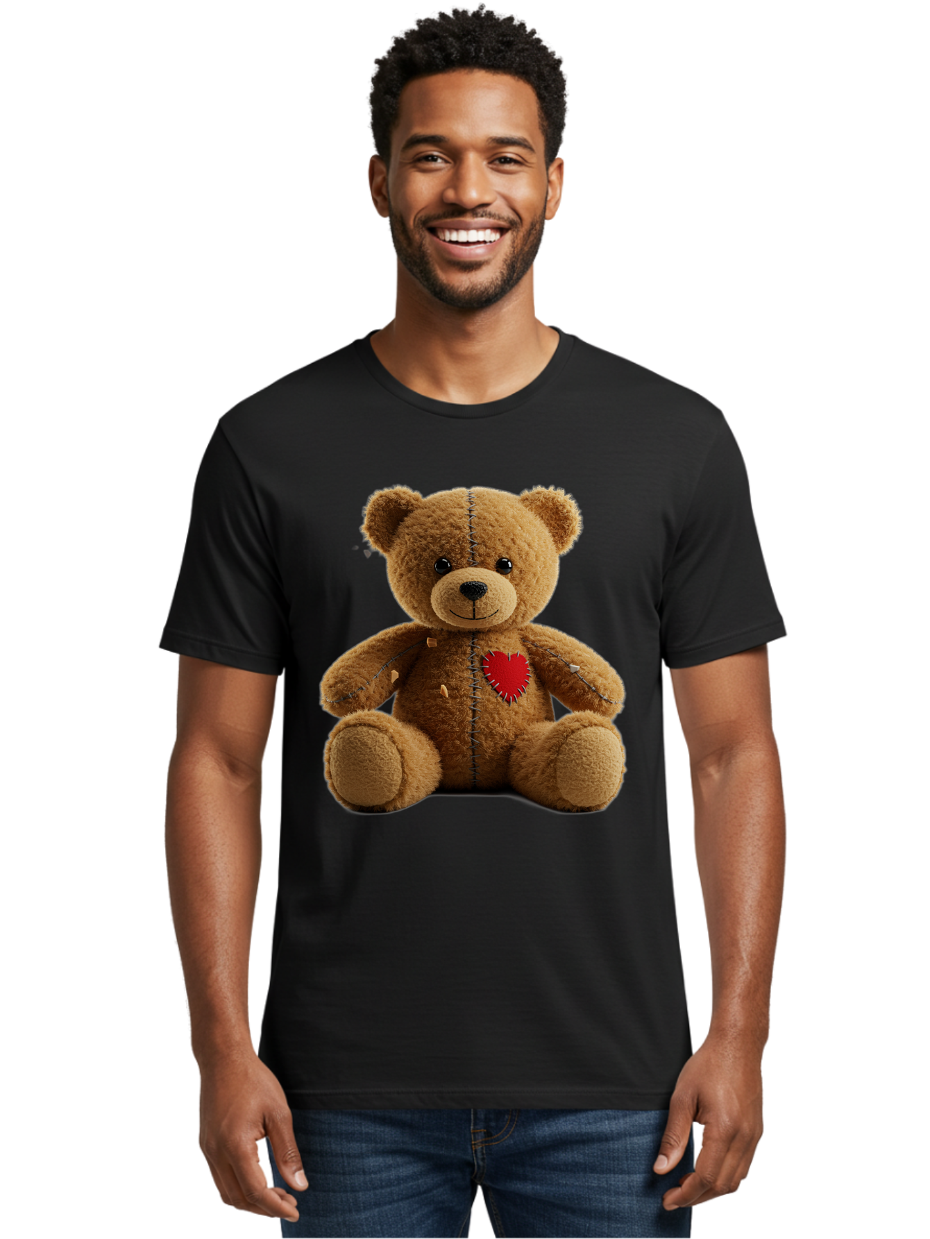Teddy-Bear-Voodoo-Doll Men'S Graphic Tee, 100% Cotton, Comfortable Casual Summer Wear, Machine Washable, Vintage Camera, Old Camera, Antique Camera, Black Camera, Classic Photography, Photography Equipment, Nostalgic Device, Film Camera, Bal470