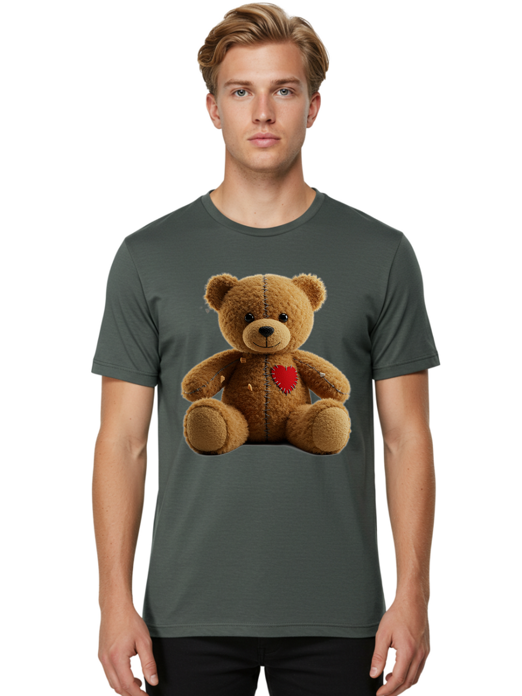 Teddy-Bear-Voodoo-Doll Men'S Graphic Tee, 100% Cotton, Comfortable Casual Summer Wear, Machine Washable, Vintage Camera, Old Camera, Antique Camera, Black Camera, Classic Photography, Photography Equipment, Nostalgic Device, Film Camera, Bal470