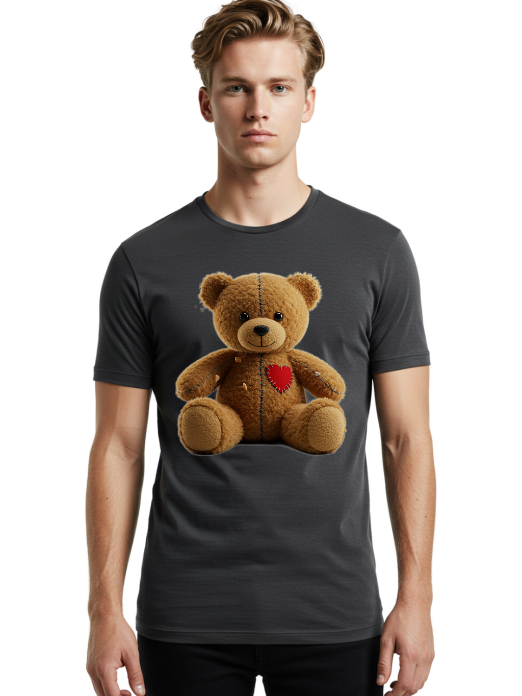Teddy-Bear-Voodoo-Doll Men'S Graphic Tee, 100% Cotton, Comfortable Casual Summer Wear, Machine Washable, Vintage Camera, Old Camera, Antique Camera, Black Camera, Classic Photography, Photography Equipment, Nostalgic Device, Film Camera, Bal470