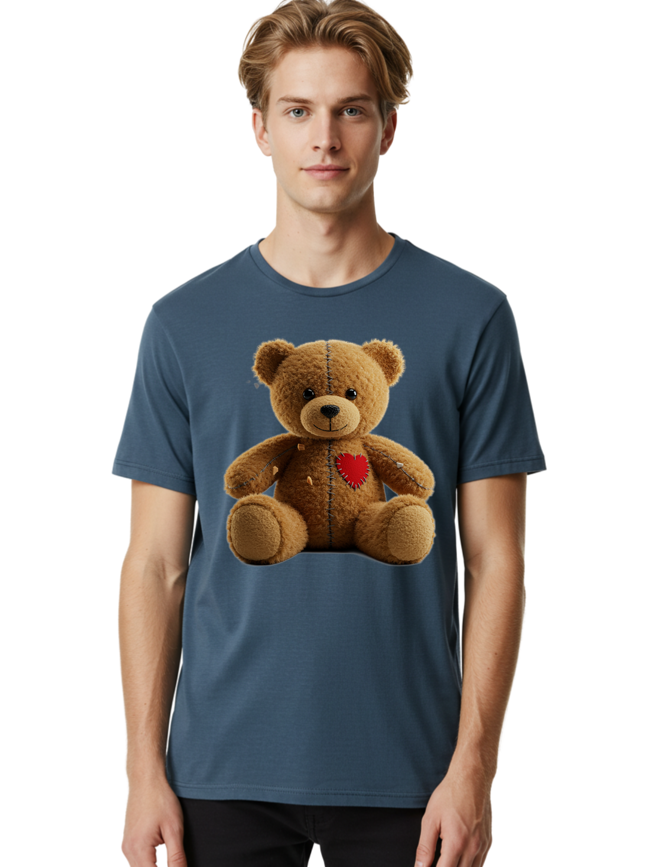 Teddy-Bear-Voodoo-Doll Men'S Graphic Tee, 100% Cotton, Comfortable Casual Summer Wear, Machine Washable, Vintage Camera, Old Camera, Antique Camera, Black Camera, Classic Photography, Photography Equipment, Nostalgic Device, Film Camera, Bal470