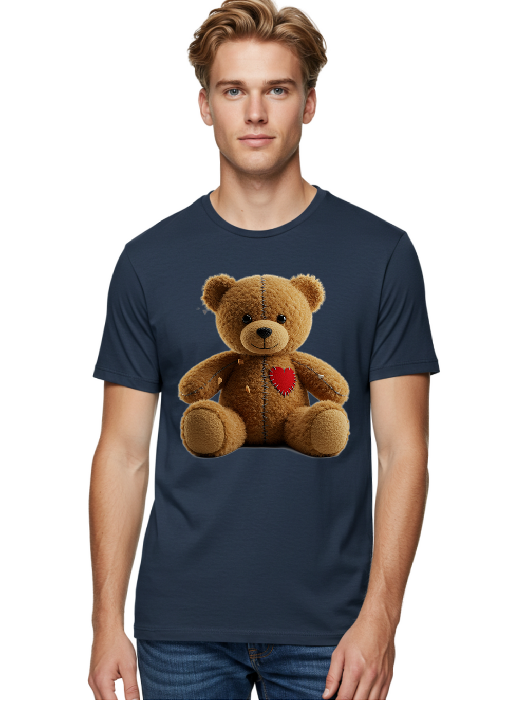 Teddy-Bear-Voodoo-Doll Men'S Graphic Tee, 100% Cotton, Comfortable Casual Summer Wear, Machine Washable, Vintage Camera, Old Camera, Antique Camera, Black Camera, Classic Photography, Photography Equipment, Nostalgic Device, Film Camera, Bal470