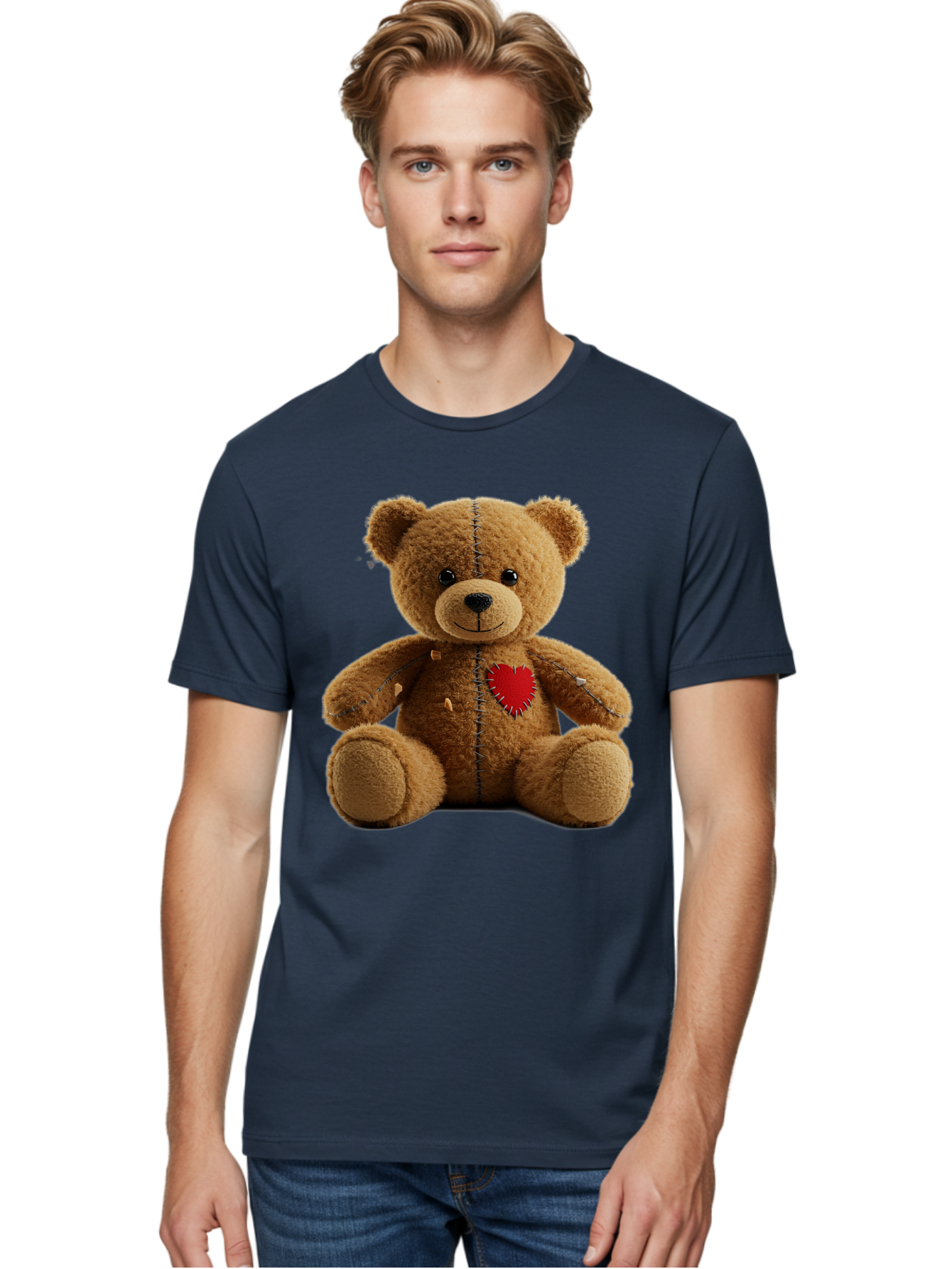 Teddy-Bear-Voodoo-Doll Men'S Graphic Tee, 100% Cotton, Comfortable Casual Summer Wear, Machine Washable, Vintage Camera, Old Camera, Antique Camera, Black Camera, Classic Photography, Photography Equipment, Nostalgic Device, Film Camera, Bal470