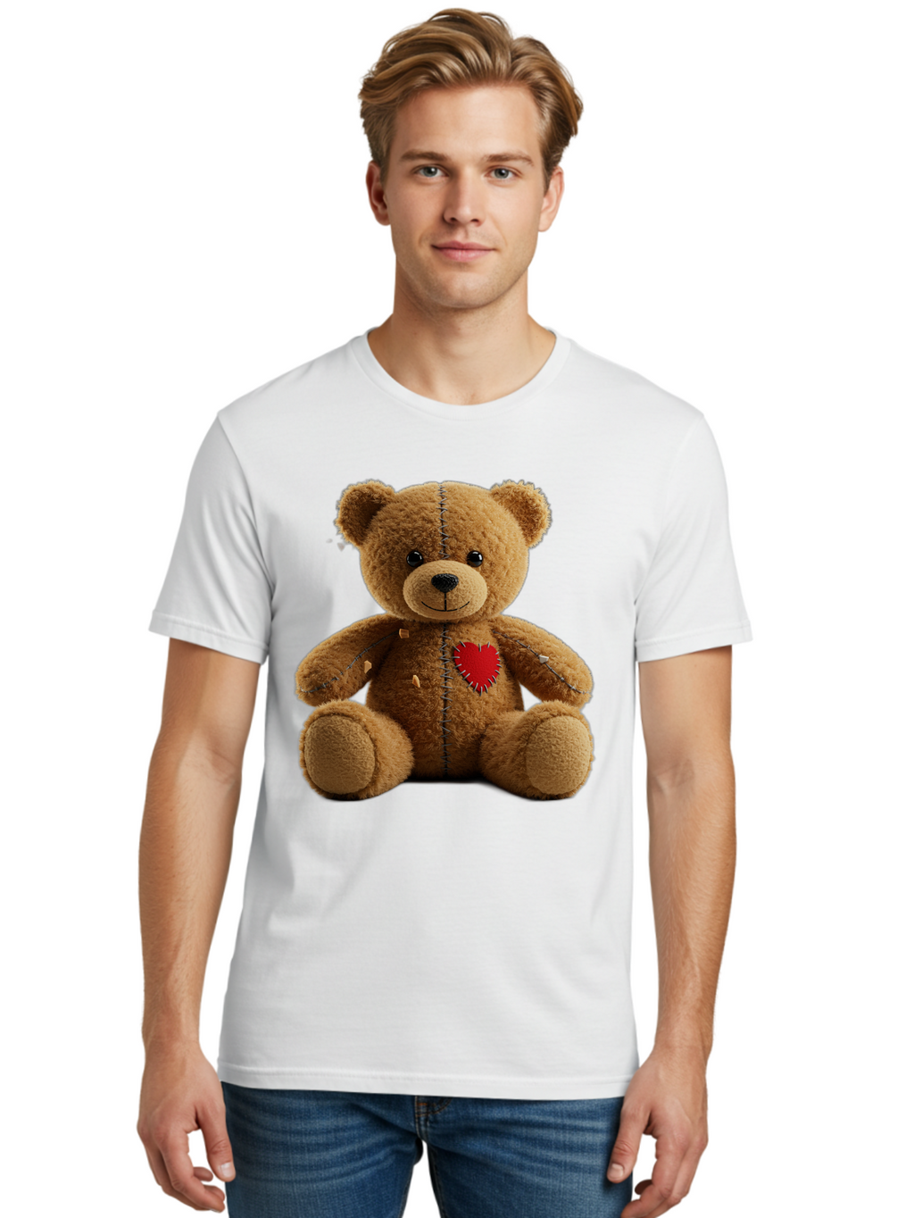 Teddy-Bear-Voodoo-Doll Men'S Graphic Tee, 100% Cotton, Comfortable Casual Summer Wear, Machine Washable, Vintage Camera, Old Camera, Antique Camera, Black Camera, Classic Photography, Photography Equipment, Nostalgic Device, Film Camera, Bal470