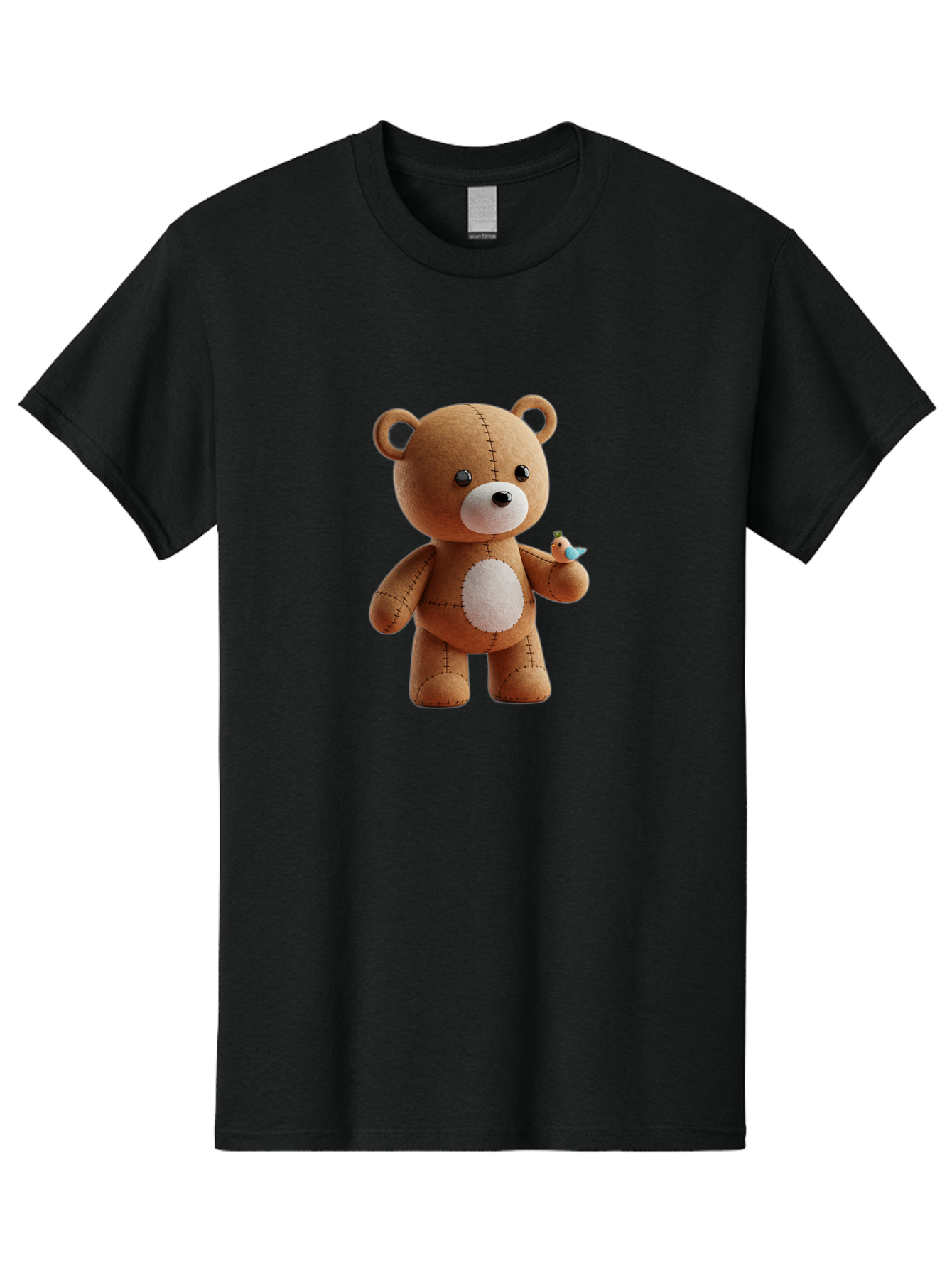 Teddy-Bear-With-Bird Men'S Graphic Tee, 100% Cotton, Comfortable Casual Summer Wear, Machine Washable, Vintage Camera, Old Camera, Antique Camera, Black Camera, Classic Photography, Photography Equipment, Nostalgic Device, Film Camera, Bal471