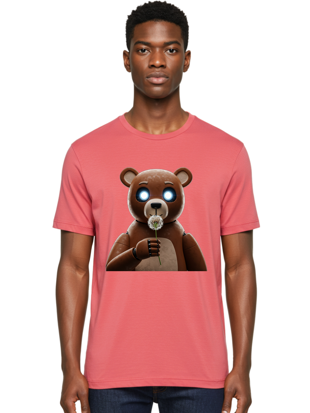 Teddy-Bear-With-Dandelion Men'S Graphic Tee, 100% Cotton, Comfortable Casual Summer Wear, Machine Washable, Vintage Camera, Old Camera, Antique Camera, Black Camera, Classic Photography, Photography Equipment, Nostalgic Device, Film Camera, Bal472