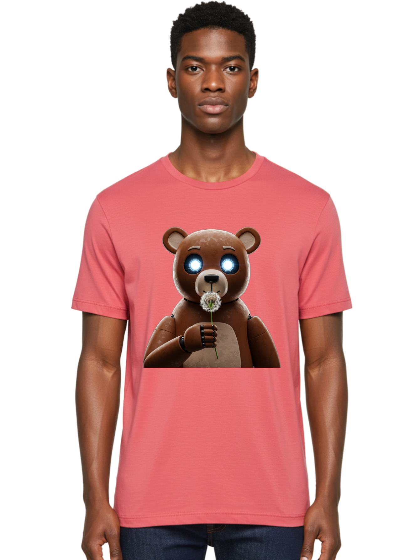 Teddy-Bear-With-Dandelion Men'S Graphic Tee, 100% Cotton, Comfortable Casual Summer Wear, Machine Washable, Vintage Camera, Old Camera, Antique Camera, Black Camera, Classic Photography, Photography Equipment, Nostalgic Device, Film Camera, Bal472