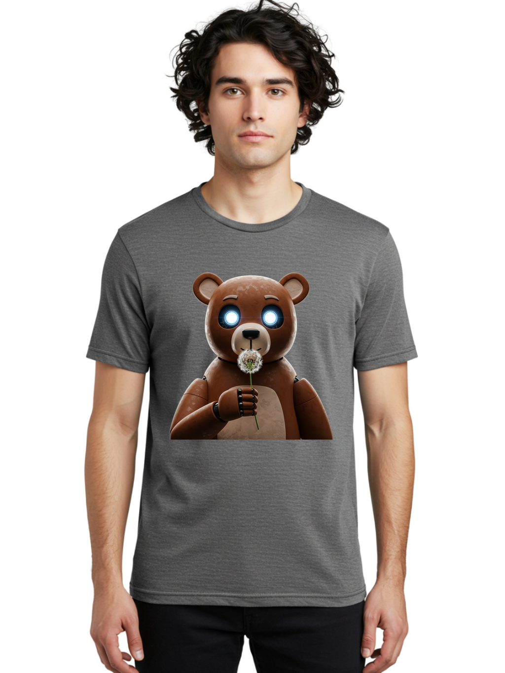 Teddy-Bear-With-Dandelion Men'S Graphic Tee, 100% Cotton, Comfortable Casual Summer Wear, Machine Washable, Vintage Camera, Old Camera, Antique Camera, Black Camera, Classic Photography, Photography Equipment, Nostalgic Device, Film Camera, Bal472