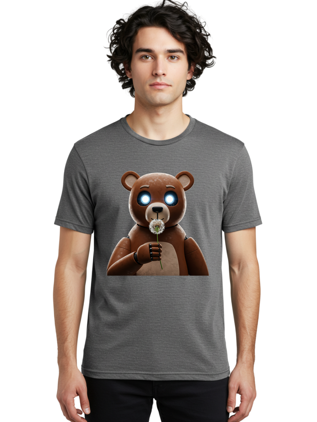 Teddy-Bear-With-Dandelion Men'S Graphic Tee, 100% Cotton, Comfortable Casual Summer Wear, Machine Washable, Vintage Camera, Old Camera, Antique Camera, Black Camera, Classic Photography, Photography Equipment, Nostalgic Device, Film Camera, Bal472