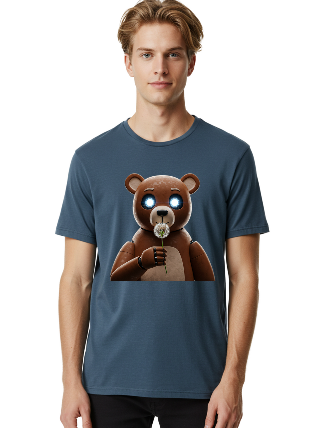 Teddy-Bear-With-Dandelion Men'S Graphic Tee, 100% Cotton, Comfortable Casual Summer Wear, Machine Washable, Vintage Camera, Old Camera, Antique Camera, Black Camera, Classic Photography, Photography Equipment, Nostalgic Device, Film Camera, Bal472