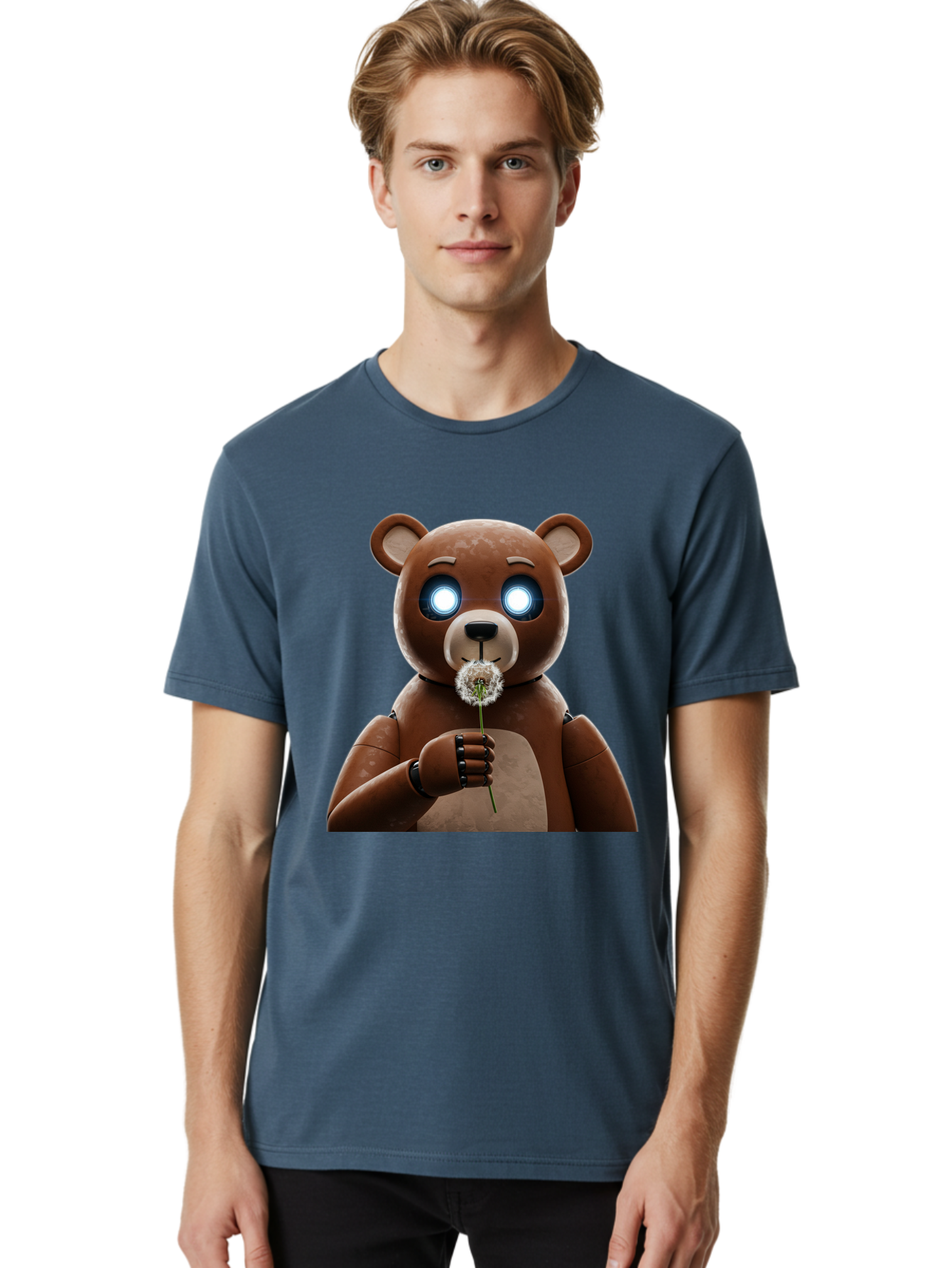 Teddy-Bear-With-Dandelion Men'S Graphic Tee, 100% Cotton, Comfortable Casual Summer Wear, Machine Washable, Vintage Camera, Old Camera, Antique Camera, Black Camera, Classic Photography, Photography Equipment, Nostalgic Device, Film Camera, Bal472